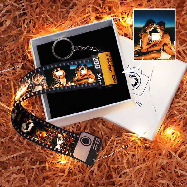 Personal Film Roll Keychain with Pictures - MakePhotoPuzzleUK