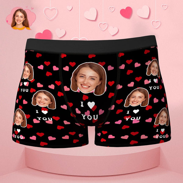 Custom Face Boxer I Love You Funny Love Boxers with Face on Gifts