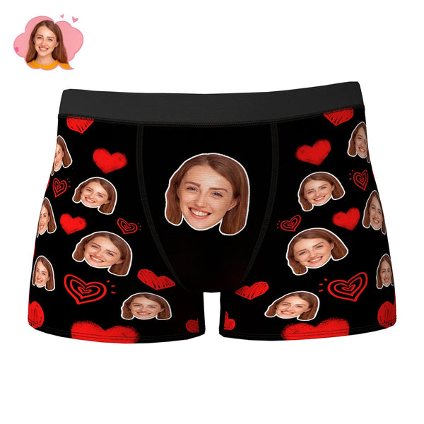 Gift for Boyfriend Custom Face Photo Boxer Heart Personalised Boxers with  Face on Them Briefs Gift - MakePhotoPuzzleUK