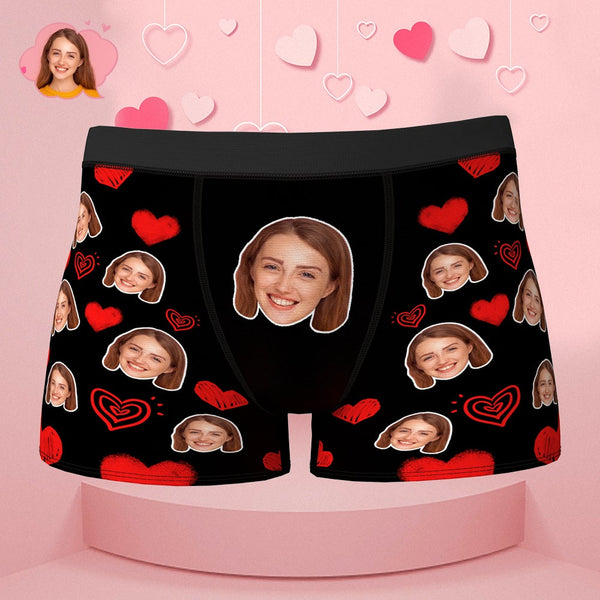 Gift for Boyfriend Custom Face Photo Boxer Heart Personalised Boxers with  Face on Them Briefs Gift - MakePhotoPuzzleUK