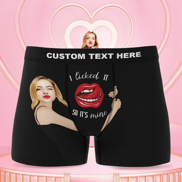 Custom Men's Underwear Girlfriend's Face Licked It Personalised Pants 3D  Online Previews